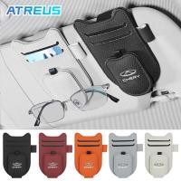 ราคา Chery รถ Sun Visor แว่นตาคลิปหนังผู้ถือปากกาแว่นตากันแดดกระเป๋าภายในรถ Organizer อุปกรณ์เสริมสําหรับ Chery Tiggo 5x 8 7 Pro 4 Omoda 5 E5 TJ-1 Face QQ EQ1 EV 2025 (42921596276)