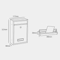ราคา ตู้จดหมาย ตู้ไปรษณีย์ สีดำ MOUNTAIN รุ่น 006 ขนาด 21.5x8x32 cm. ตู้รับจดหมาย ตู้ไปรษณีย์ กล่องจดหมาย ตู้ใส่จดหมาย (54804573567)