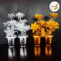 ราคา กระถางดอกไม้ กระถางดอกบัวบัวเงิน บัวทอง ดอกบัวไหว้พระ ดอกไม้ประดิษฐ์ (ขายเดี่ยว)*ออกใบกำกับได้* (19578134362)