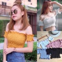 ราคา เกาะอกปาดไหล่ต่อแขนสม็อค เซ็กซี่ มีสีเขียวเข้มคะ (5243630871)