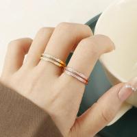 ราคา [#021] แหวนเพชรสองแถว ครึ่งเพชรสองชั้น งานสแตนเลส (26612216137)