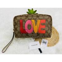 ราคา Coach C2891 Boxy Cosmetic Case In Signature Canvas With Love Print กระเป๋าเครื่องสำอาง