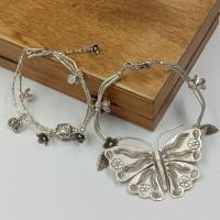 ราคา สร้อยข้อมือผีเสื้อเงินแท้ งานแฮนด์เมดจากเชียงใหม่ สวยงามพิถีพิถัน (43627059977)