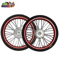 ราคา วงล้อชุด PCX ALL NEW 2018 สีแดง YOKO1.40-17 ดุมล้อกลึงด้าน ซี่ลวดชุบ น๊อตเลส ลูกปืนล้อ บูช ยาง พร้อมใช้ 239 SHOP2 (44852235893)