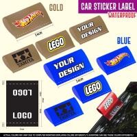 ราคา สติกเกอร์ฉลากประตูรถสติกเกอร์ตกแต่งภายนอกรถป้ายป้าย HotWheels Lego Custom Design สีทองสีฟ้า (42027386789)