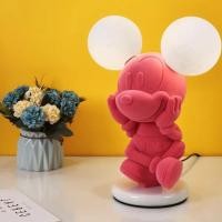 ราคา โคมไฟตั้งโต๊ะห้องเด็กการ์ตูนมิกกี้เมาส์สร้างสรรค์นอร์ดิกแสงหรูหราอิทธิพลตกแต่งอินห้องนอนใหญ่มิกกี้โคมไฟข้างเตียง (41766818056)