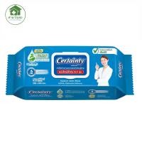ราคา Certainty เซอร์เทนตี้ ผ้าเช็ดทำความสะอาดผิว สำหรับผู้ใหญ่ 50 แผ่น ผ้าเปียกทำความสะอาดผิวกาย (13216822878)