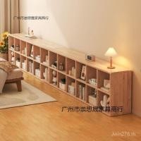 ราคา ชั้นวางหนังสือชั้นวางตู้ต่ําครัวเรือนตู้หนังสือกลับผนังไม้เนื้อแข็งห้องนั่งเล่นชั้นยืนตาข่ายการจัดเก็บ 2ZVC (48201028070)