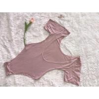 ราคา มือสองพร้อมส่ง✨บอดี้สูทเปิดหลังผ้าเรย่อนผ้าเรย่อนเซ็กซี่มาก (12140291510)