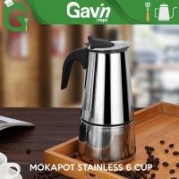 ราคา เครื่องชงกาแฟ Moka Pot 340ml เครื่องชงกาแฟ Stainless Mokapot 6 Cup 340 ml (26792001188)