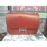 ราคา กระเป๋าทรงแอร์เมสคอนสตองHermesConstanceงานซิลิโคนสีส้มมือสอง (15042905304)