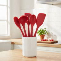 ราคา ชุดอุปกรณ์เครื่องครัวซิลิโคน 5 ชิ้น ประกอบด้วยตะหลิวเกรดอาหาร ทัพพีตักซุป ไม้พายตักข้าว ที่ขูด และตะหลิวผัด (54800846792)