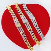 ราคา สร้อยข้อมือเลสผู้หญิง และผู้ชาย เพชร cz ฝังล็อค 3 แถว ชุบ 2 กษัตริย์ และทองคำขาว (25837225504)