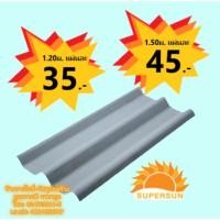 ราคา กระเบื้องหลังคาลอนคู่ สีซีเมนต์ 1.50ม. ตราซูเปอร์ซัน (2769923982)