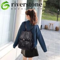 ราคา RIVERSTONE เป้หนัง PU กระเป๋าสะพายสีดำ พร้อมซิป สำหรับนักเรียน (40028132240)