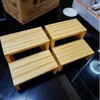 ราคา แบบมินิมอล ชั้นบันได 2ชั้น วางรถของเล่น โมเดลรถต่างๆ นิยม ขนาดกxยxส 16X15X10Cm. AS04-2*15 (19189030954)