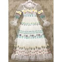 ราคา เดรสงานปักทั้งตัว งานป้ายmilinda (822954090)