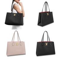 ราคา Louis Vuitton/LV Lockme Shopper/VINTAGE Grain/หนังลูกวัว/Shopping Bag/กระเป๋าสะพาย/Hand Tote Bag/แท้ 100% (29054557631)