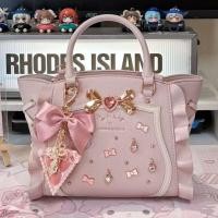 ราคา Sweet Beauty กระเป๋าใบเล็ก กระเป๋าถือแฟชั่นใหม่ กระเป๋าสะพายไหล่เดียวผูกโบว์ขอบบัว (29283757342)