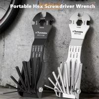 ราคา DAPHNES เครื่องมือซ่อมจักรยาน, ชุดเครื่องมือหลายซ่อม 11-in-1, ไขควงแบบพกพาพับเหล็กคาร์บอนประแจหกเหลี่ยม จักรยานเสือภูเขา (55205591884)