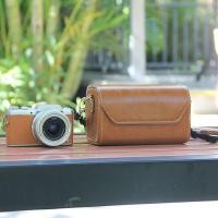 ราคา เหมาะสําหรับ Sony ZVE10 เคสหนัง LX100m2 Panasonic GF10 กระเป๋ากล้อง Fuji X100VF Leica DLUX7 (54850734815)