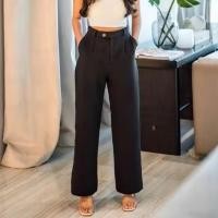 ราคา กางเกงขากระบอก เอวสูง ใส่ทำงาน (3839309882)
