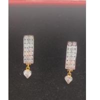 ราคา ต่างหู ทองคำ 18K 750 หนัก 2.1กรัม เพรช CZ สภาพสวยสมบูรณ์ (41724429663)