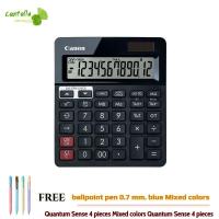 ราคา เครื่องคิดเลข ดำ Canon AS-288R แถมฟรี ปากกาลูกลื่น 0.7 มม. สีน้ำเงิน คละสี ควอนตั้ม Sense 4 ด้าม (1662100571)