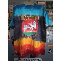 ราคา เสื้อยืดวง LED ZEPPELIN ดั้งเดิม - ICARUS 1975 มัดย้อม (18704318834)