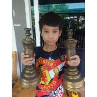 ราคา เชิงเทียนเก่าเนื้อหนาและหนัก เนื้อทองเหลือง (19388085275)