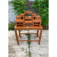 ราคา โต๊ะหมู่บูชาหมู่ 9 หน้า 5 ขาสูง ไม้สัก ขนาด กว้าง 47 ยาว 83 สูง 70 ซม. (19582254474)