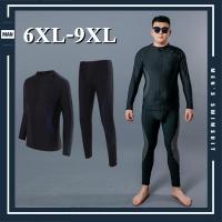 ราคา พร้อมส่งจากไทย..ชุดว่ายน้ำชายแขนยาวไซส์ใหญ่ 6XL-9XL สีดำ กางเกงว่ายน้ำชายไซส์ใหญ่ (15613024734)
