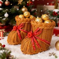 ราคา วัตถุขนาดเล็ก ขายร้อนตะกร้าเก็บตะกร้ารองเท้าคริสต์มาสที่ทําด้วยมือหวายการจัดเก็บการจัดดอกไม้สร้างสรรค์สก์ท็อป พ.ค2 (48502735166)