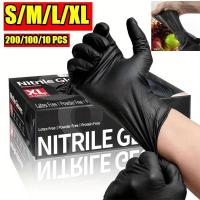 ราคา Disposable Latex Household Gloves Cleaning Rubber Working Gloves Black Nitrile Gloves for Mechanic Kitchen Nail Art Tool (40978464926)