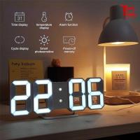 ราคา นาฬิกาปลุกดิจิตอล มีไฟ led นาฬิกาดิจิตอล นาฬิกา ดิจิตอลในบ้านอเนกประสงค์ นาฬิกาตั้งโต๊ะแขวนผนัง 2 แบบ ขอบสีขาวและขอบสีดำ (50652244157)