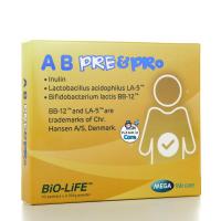 ราคา MEGA A B Pre & Pro 10 sachets x 2.321 g powder ( Bio-Life เมก้า Prebiotic Probiotic Inulin Lactobacillus Bifidobacterium (12912837773)
