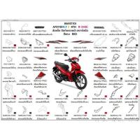 ราคา ชุดสีWAVE110i 2023-2024 AFS110MCF R 4TH สีแดง RED ล้อแม็ก ดิสก์เบรกหน้า สตาร์ทมือ อะไหล่แท้ HOMDA 100% ขายชิ้น (43772629474)