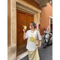 ราคา REOY_STUDIO เสื้อยืด Oversize แฟชั่นสไตล์เกาหลี ลูกพีช เลมอนT-Shirtโอเวอร์ไซส์ สกรีนลายสวยงาม พิมพ์ คอกลม ฤดูร้อน (44160431531)