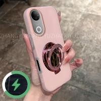 ราคา เหมาะสําหรับ Vivo V50 5G เคสโทรศัพท์สไตล์ใหม่ glitter กระจกแต่งหน้าแท่นชาร์จแม่เหล็กกันกระแทก 2-in-1 soft case GD05 (54955668081)