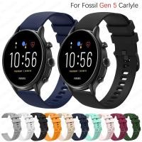 ราคา สายนาฬิกาข้อมือซิลิโคน 22 มม. สําหรับ Fossil Gen 5 Carlyle HR Julianna HR Band Fossil Sport 43 มม. Q Explorist HR Gen 4 (25604295898)