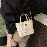 ราคา กระเป๋าถังพิมพ์ลายสไตล์เกาหลี สำหรับสะพายไหล่ แฟชั่นอินเทรนด์สำหรับผู้หญิง (55303695506)