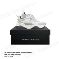 ราคา Armani Exchange รองเท้าผ้าใบผู้หญิง รุ่น Women's Leather Sneakers With Logo Application Code: XDX104 XV580 U293 (55154951979)