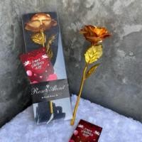 ราคา พร้อมส่งทันทีจากไทยดอกกุหลาบสีทอง ทอง24K Golden Roseโกลเด้นโรส ดอกกุหลาบสีทอง วันวาเลนไทน์ วันแห่งความรักแถมการ์ดฟรี (25707178928)