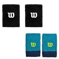 ราคา Wilson Collection ผ้ารัดข้อมือ ปลอกรัดข้อมือ สำหรับเล่นกีฬา Tennis Wristbands Extra WRA733523 GR / WRA733519 BK (490) (20438398152)