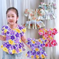 ราคา เสื้อลายดอกสำหรับเด็กผู้หญิง เสื้อเล่นสงกรานต์พร้อมส่งทุกวัน (24015301543)