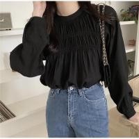 ราคา ::New::เสื้อเชิ้ตแขนยาวคอจีนสีดำ (7487861224)