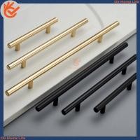 ราคา สีดํา/สีทองอลูมิเนียมตู้ครัวลูกบิดประตูเฟอร์นิเจอร์ลิ้นชักดึงเฟอร์นิเจอร์ตู้จับ (49402434290)