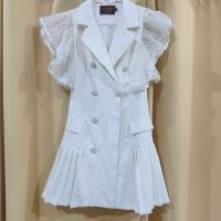 ราคา เดรสออกงาน ลดได้ lady ribbon size S เดรสสีขาว อก 32-34 เอว 28 (24764522176)