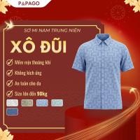 ราคา [ใหม่] PAPAGO Middle-Aged เสื้อเชิ้ตผู้ชายพิมพ์ลายถังแขนสั้นแนวนอน Hybrid - P25SNHT015 (43178060953)