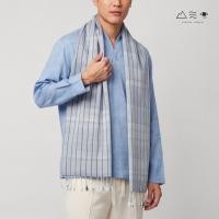 ราคา ผ้าพันคอฝ้ายทอมือย้อมคราม 011 ลายทาง-01 (43651100815)